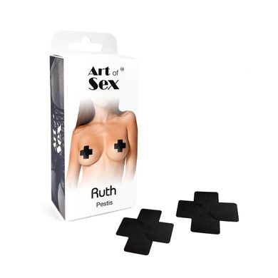 Сексуальні наклейки на груди у вигляді хреста Art of Sex Ruth, чорний зображення