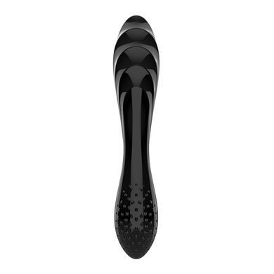 Скляний дилдо двосторонній Satisfyer Dazzling Crystal 1 Black (діаметр 3,6 см) зображення