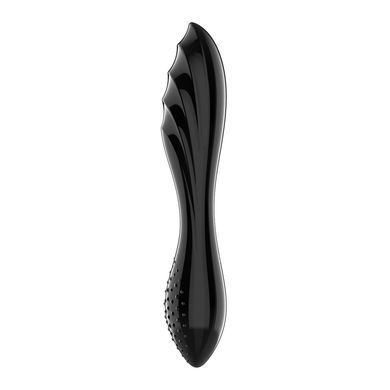 Скляний дилдо двосторонній Satisfyer Dazzling Crystal 1 Black (діаметр 3,6 см) зображення