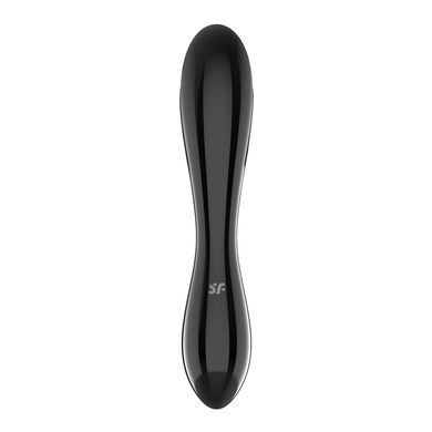 Скляний дилдо двосторонній Satisfyer Dazzling Crystal 1 Black (діаметр 3,6 см) зображення