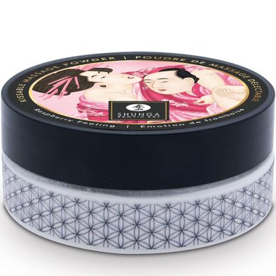 Смачна пудра для оральних пестощів Shunga Body Powder Raspberry feeling, малина (75 гр) зображення