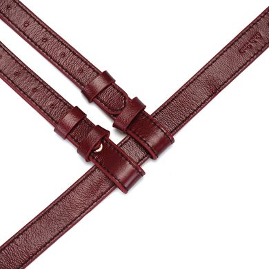 Кожаные трусики для страпона Liebe Seele Wine Red Strap on Harness картинка