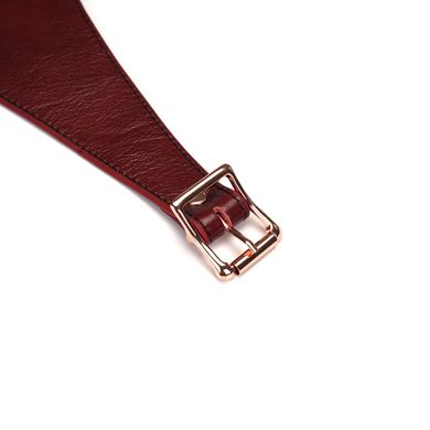 Кожаные трусики для страпона Liebe Seele Wine Red Strap on Harness картинка