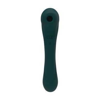 Вібратор та вакуумний стимулятор 2-в-1 Alive Quiver Teal, оновлена модель (діаметр 3,7 см) зображення