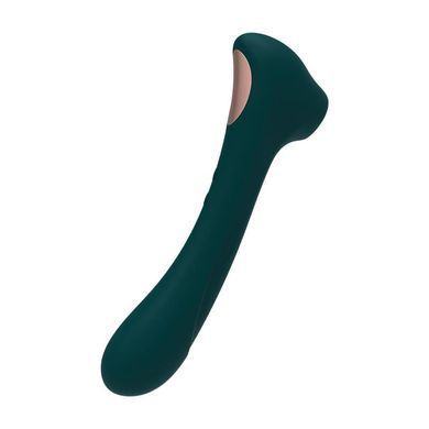 Вібратор та вакуумний стимулятор 2-в-1 Alive Quiver Teal, оновлена модель (діаметр 3,7 см) зображення