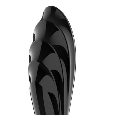 Скляний дилдо двосторонній Satisfyer Dazzling Crystal 1 Black (діаметр 3,6 см) зображення