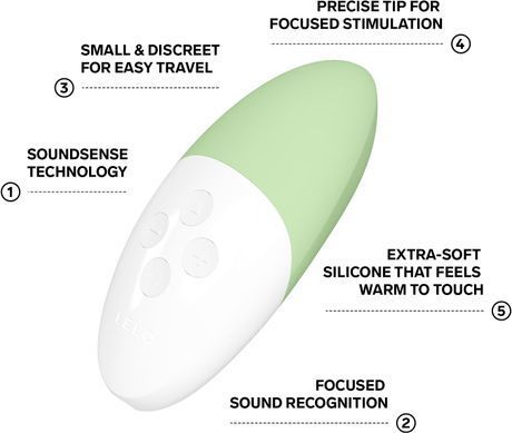 Вібратор кліторальний LELO SIRI 3 Green (активується звуком) зображення