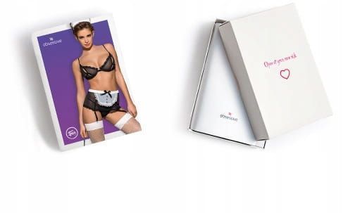 Ролевой костюм горничной Obsessive Maidme set 5-pcs, размер L/XL картинка