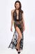 Довга прозора сукня Noir Handmade F312 Divinity long flocked mesh dress with open back, розмір S картинка 1