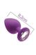 Анальна пробка з кристалом MAI Attraction Toys №48 Purple (довжина 8,2 см, діаметр 3,5 см) картинка 1