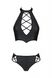 Комплект из эко-кожи: бра + трусики Passion Nancy Bikini black, размер 4XL/5XL картинка 3