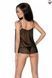 Прозрачная сорочка Passion MELANIA CHEMISE black XXL/XXXL картинка 2