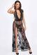 Довга прозора сукня Noir Handmade F312 Divinity long flocked mesh dress with open back, розмір S картинка 5