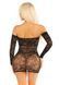 Ажурное короткое платье и длинные перчатки Leg Avenue Seamless Off The Shoulder Mini Dress One Size, Black картинка 2