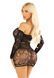 Ажурное короткое платье и длинные перчатки Leg Avenue Seamless Off The Shoulder Mini Dress One Size, Black картинка 3