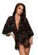 Коротенький пеньюар с кружевом Kissable Midnight Kiss Negligee, размер S/M картинка 1