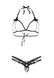 Відвертий комплект з перлинами Leg Avenue Open cup bra and pearl panty OS Black картинка 3