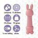 Міні-вібратор з двома насадками FeelzToys Mister Bunny Pink (працює від батарейки) картинка 5