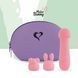 Міні-вібратор з двома насадками FeelzToys Mister Bunny Pink (працює від батарейки) картинка 1