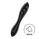 Скляний дилдо двосторонній Satisfyer Dazzling Crystal 1 Black (діаметр 3,6 см) картинка 1