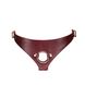 Шкіряні трусики для страпона Liebe Seele Wine Red Strap on Harness картинка 2