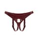 Кожаные трусики для страпона Liebe Seele Wine Red Strap on Harness картинка 1