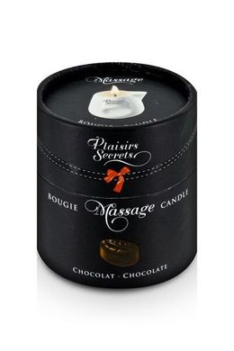 Массажная свеча в керамическом сосуде Plaisirs Secrets Chocolate шоколад (80 мл) картинка
