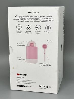 Міні-вібратор + світильник KISTOY Pink Pop (діаметр кульки 3,5 см) зображення