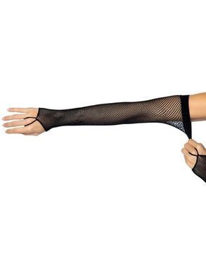 Митенки длинные Leg Avenue Fishnet Arm Warmers black картинка
