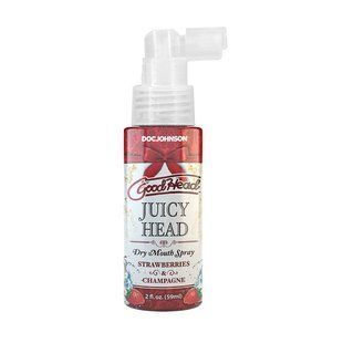 Зволожуючий оральний спрей Doc Johnson GoodHead Juicy Head Dry Mouth Spray Strawberries and Champagne, полуниця з шампанським (59 мл) зображення