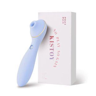 Вакуумный стимулятор-вибратор с подогревом KisToy Polly Plus Purple (диаметр 3,5 см) картинка