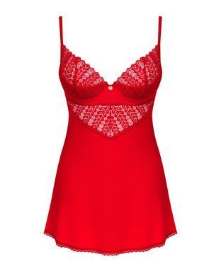Сексуальный пеньюар + трусики Obsessive Ingridia chemise & thong, размер XL/2XL картинка