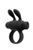 Ерекційне віброкільце зі знімною віброкулею та вушками S Pleasures Premium Rabbit Ring Black зображення