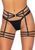 Гартери з поясом та стразами Leg Avenue Rhinestone garter strapps OS Black зображення