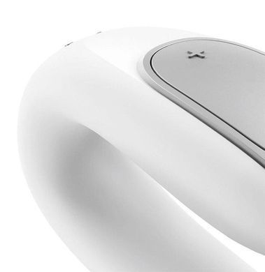 Смарт-вібратор для пар з пультом ДУ Satisfyer Double Fun White (ширина 3 см) зображення