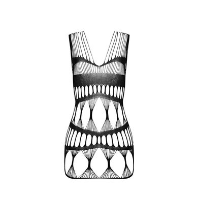 Відверта міні сукня-сітка з плетінням у вигляді павутини Passion BS089 black зображення
