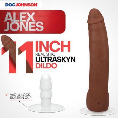 Фалоімітатор реалістик Doc Johnson Signature Cocks Alex Jones 11 inch UltraSkyn (діаметр 5,1 см) зображення