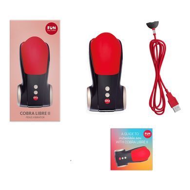 Мастурбатор для головки пеніса Fun Factory COBRA LIBRE II black/red зображення