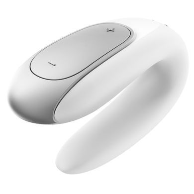 Смарт-вібратор для пар з пультом ДУ Satisfyer Double Fun White (ширина 3 см) зображення