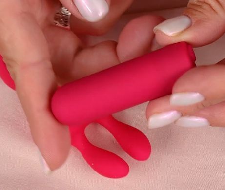 Ерекційне віброкільце зі знімною віброкулею та вушками S Pleasures Premium Rabbit Ring Black зображення