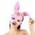 Шкіряна маска зайчика Art of Sex Bunny mask, колір Рожевий зображення