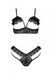 Комплект с полуоткрытой грудью Passion DOLLY SET WITH OPEN BRA black, размер S/M картинка 3
