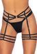 Гартери з поясом та стразами Leg Avenue Rhinestone garter strapps OS Black картинка 1