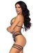 Гартери з поясом та стразами Leg Avenue Rhinestone garter strapps OS Black картинка 6
