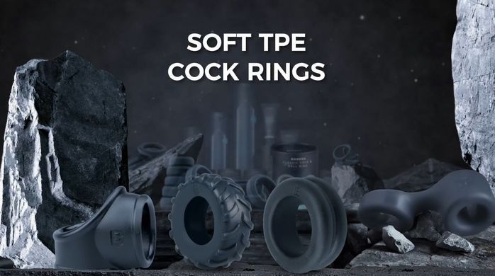 Эрекционное кольцо - шина Boners Tire Cock Ring Grey (диаметр 5,5 см) картинка