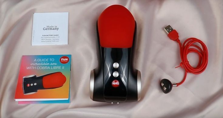 Мастурбатор для головки пеніса Fun Factory COBRA LIBRE II black/red зображення