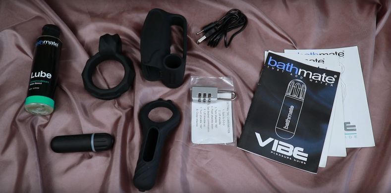 Набір іграшок з вібрацією Bathmate Vibe Endurance Kit (віброкуля, мастурбатор, 2 кільця + лубрикант) зображення