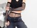 Митенки длинные Leg Avenue Fishnet Arm Warmers black картинка 6