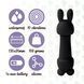 Мини-вибратор с двумя насадками FeelzToys Mister Bunny Black (работает от батарейки) картинка 5