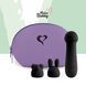 Мини-вибратор с двумя насадками FeelzToys Mister Bunny Black (работает от батарейки) картинка 1